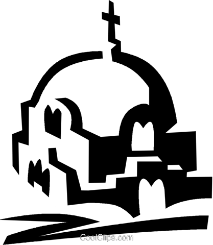 Greek Church Royalty Free Vector Clip Art Illustration - Greek Church Vector (417x480), Png Download