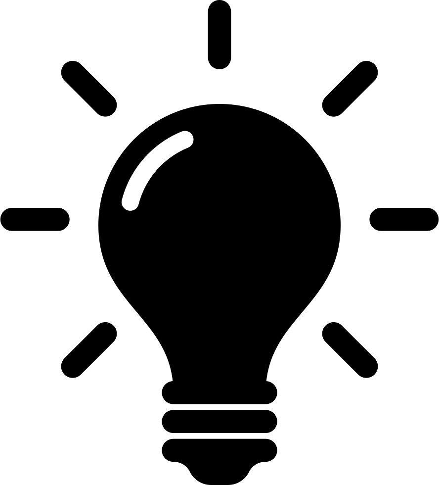 Idea And Creativity Symbol Of A Lightbulb Comments - Idea Icon Png (888x980), Png Download