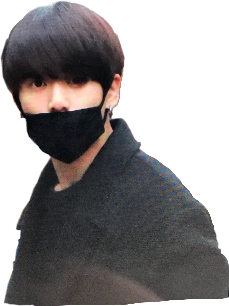 Download Jungkook Bts Black Jimin V Taehyung Ros - Jungkook With Mask Png PNG Image with No Background Download Jungkook Bts Black Jimin V Taehyung Ros - Jungkook With Mask Png PNG Image with No Background