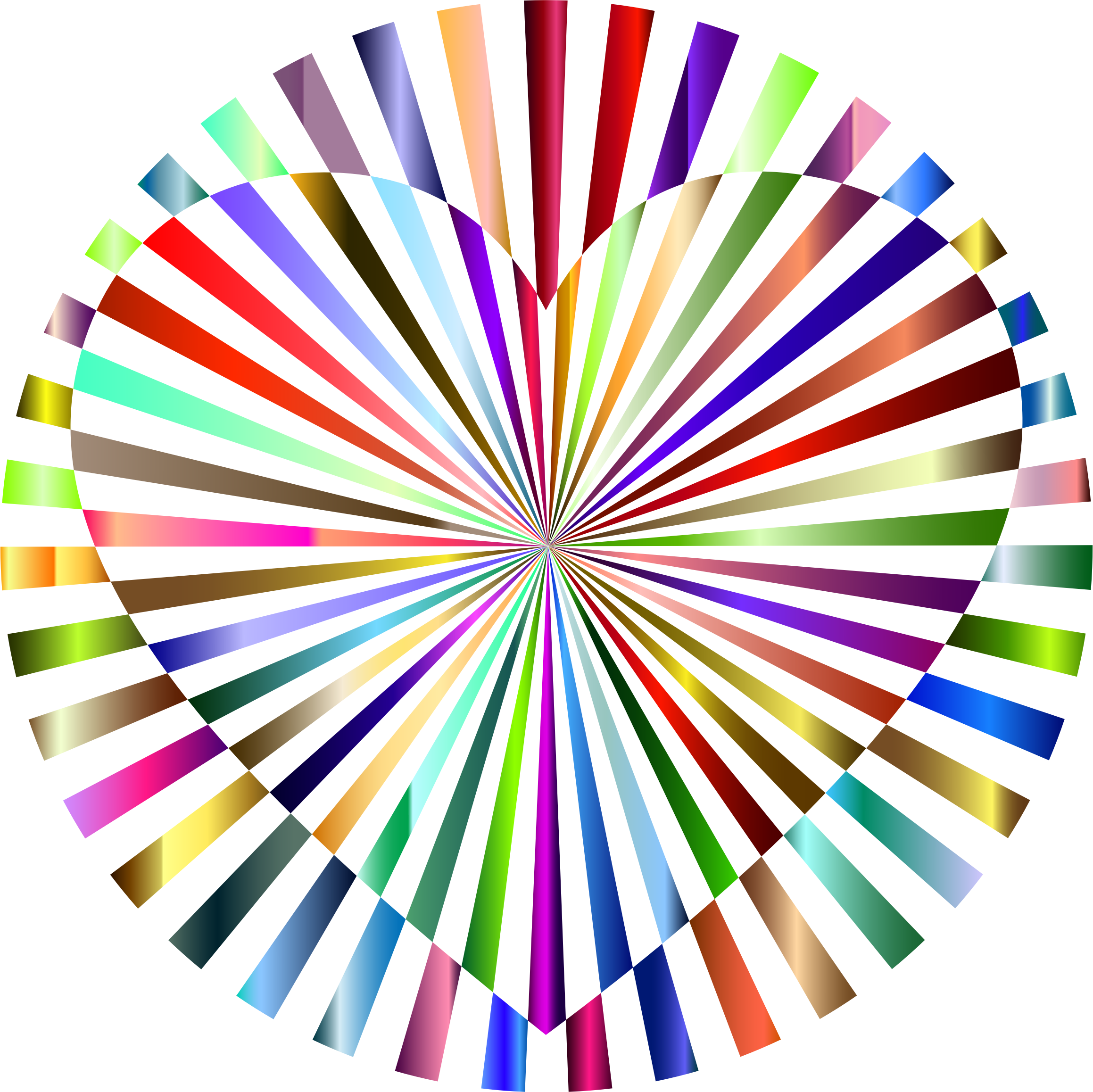 Prismatic Heartburst 3 Clipart Transparent Library - Line (2318x2316), Png Download