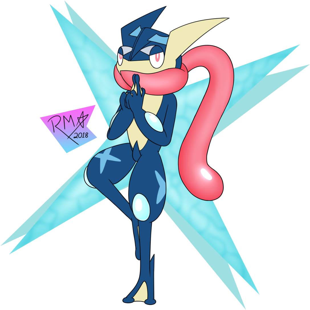 Richyminer I Started To Draw A Sketch Of Greninja With - Greninja (1200x1200), Png Download