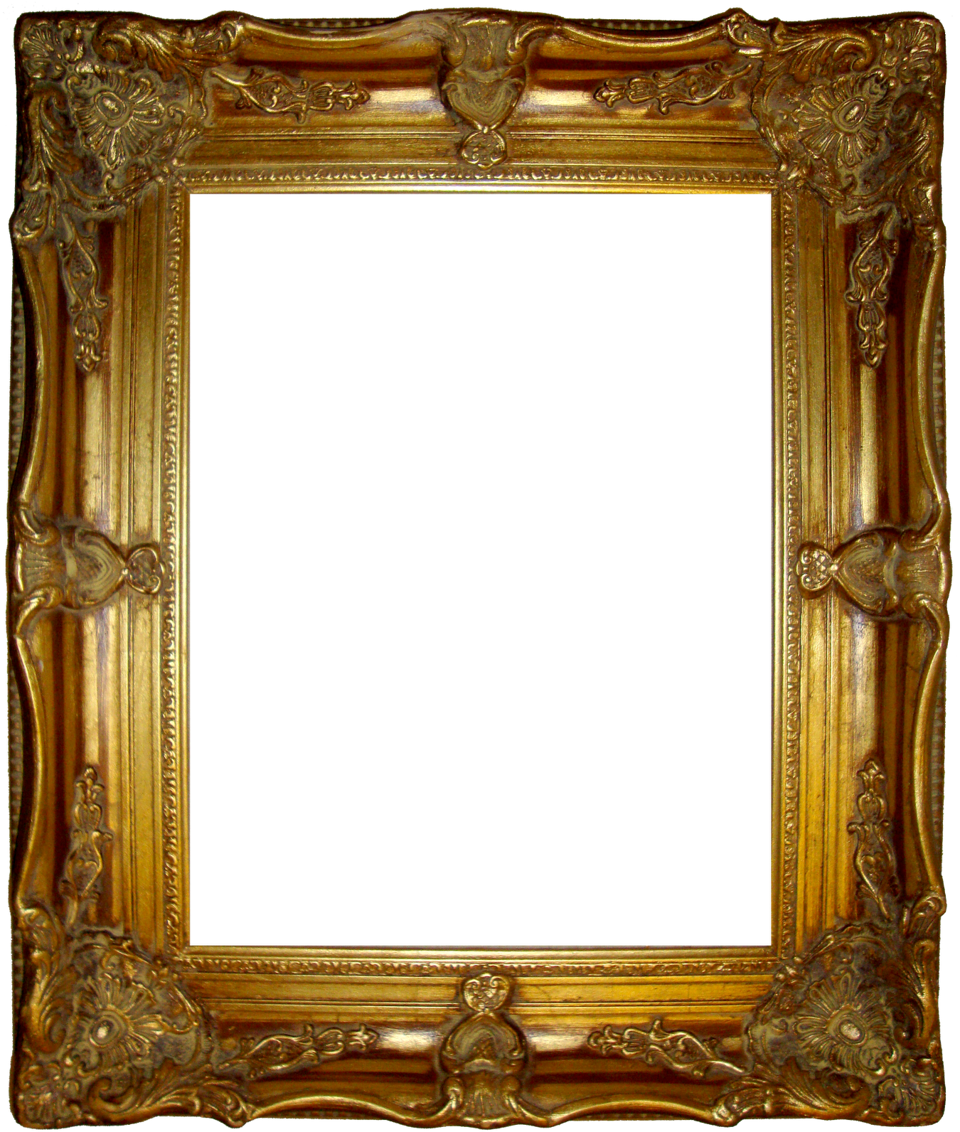 Antique Vector Gold Vintage Frame - Old Golden Frame Png (1351x1600), Png Download