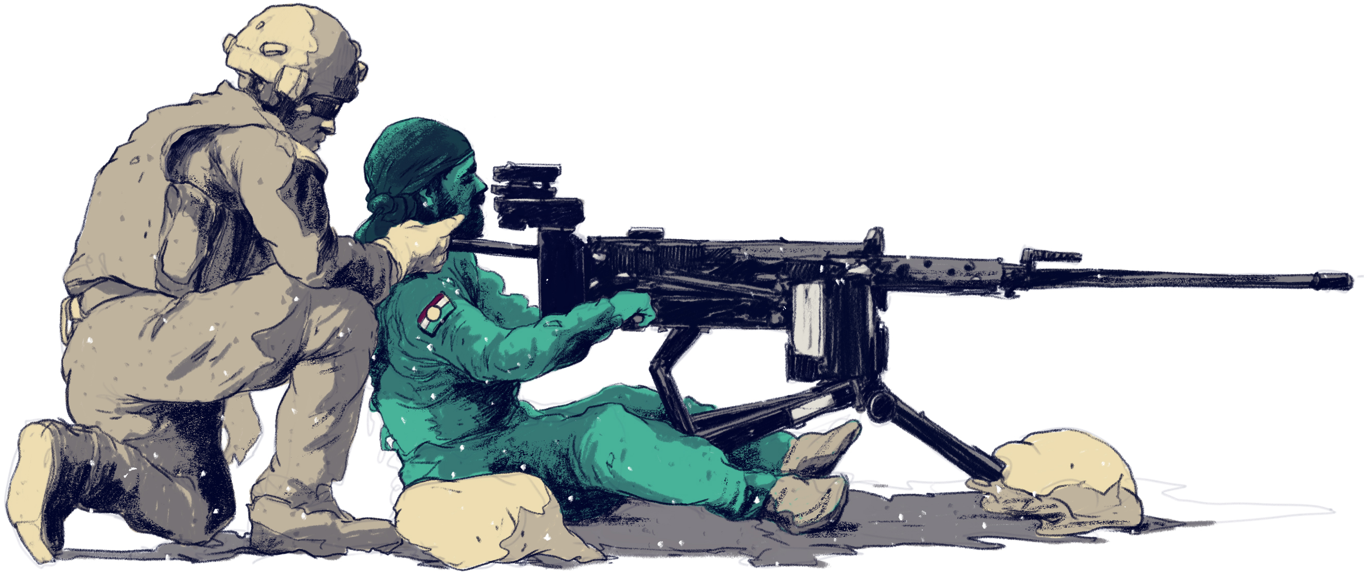 Gunner - Sniper (2656x1112), Png Download