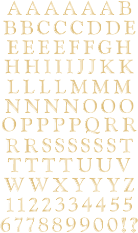 Classic Alphabet, Gold, Reflections Stickers - Mrs Grossman Mg399-19483 Mrs. Grossmans Stickers-classic (288x472), Png Download