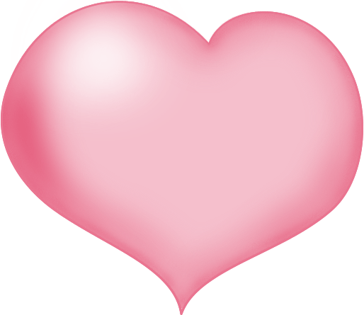Big Rose Heart - Valentine's Day Png Heart Pink (514x445), Png Download