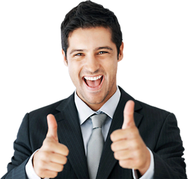 Man Thumbs Up - Guy With Thumbs Up Transparent (600x570), Png Download