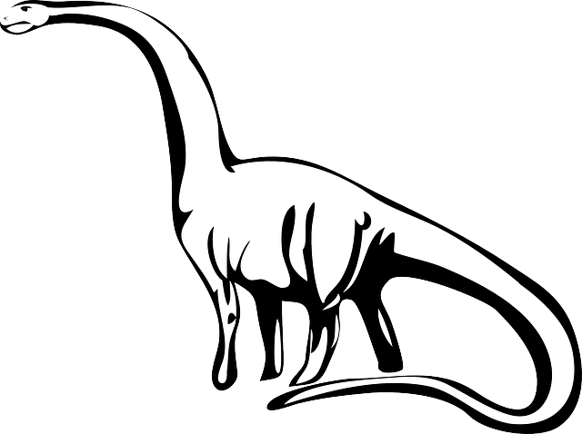 Snakeskin Drawing Dinosaur - Dinosaur Black And White (640x478), Png Download