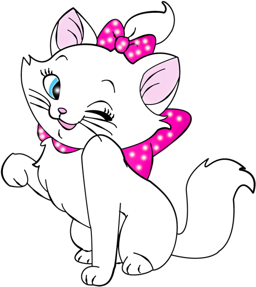 Thomas Omalley Berlioz Toulouse Marie Kitten - Cute Cat Clipart Png (529x600), Png Download