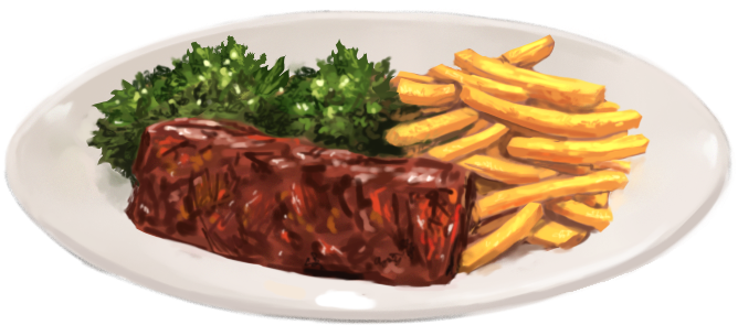Steak And French Fries - Steak Frites (800x520), Png Download