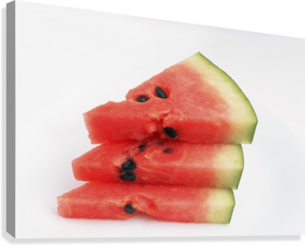 Three Pieces Of Watermelon Canvas Print - Three Pieces Of Watermelon Canvas Art - Ron Nickel (429x347), Png Download