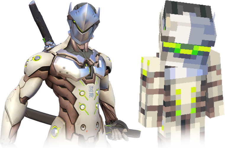 Genji Is Perhaps My Least Favorite Character To Play, - Minecraft Skins Overwatch Genji (760x499), Png Download