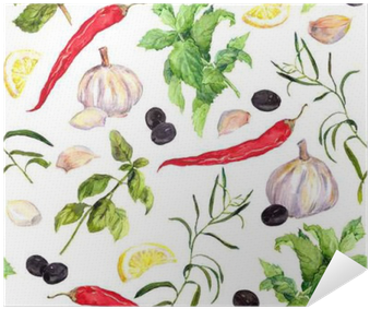 Spices And Herbs, Seamless Cooking Pattern - Toalha De Mesa - Karsten - Antiformiga - Pepper - 1.40 (400x400), Png Download