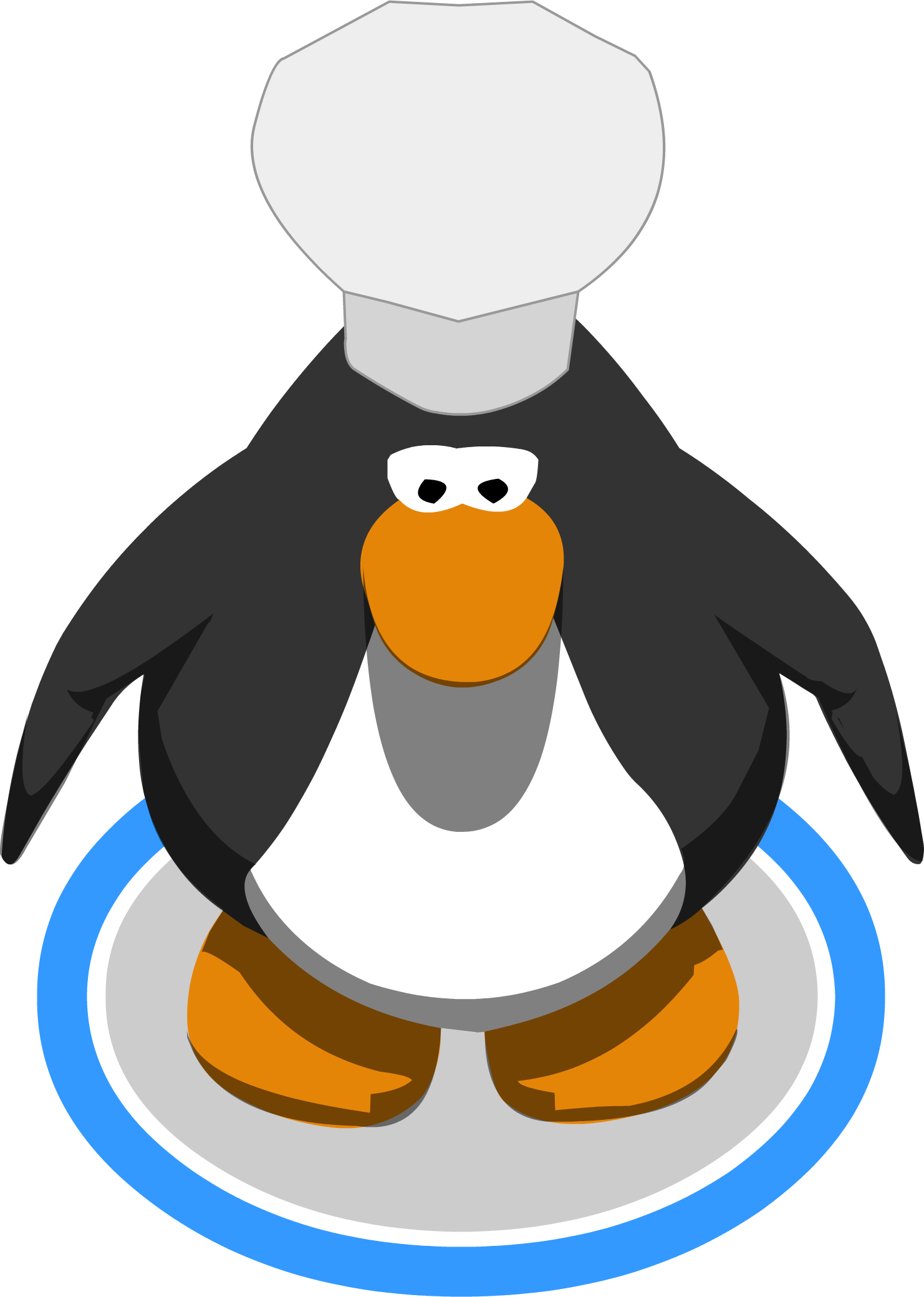 Chef Hat Ingame - Club Penguin Mohawk (1482x2080), Png Download