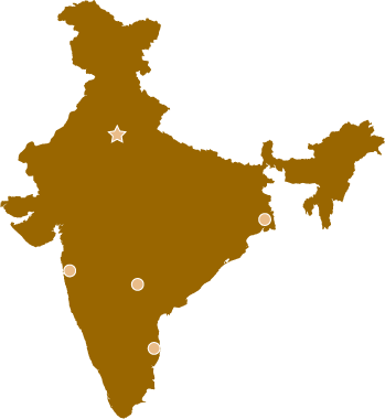 Us Consulates India - India Map For Powerpoint (349x380), Png Download