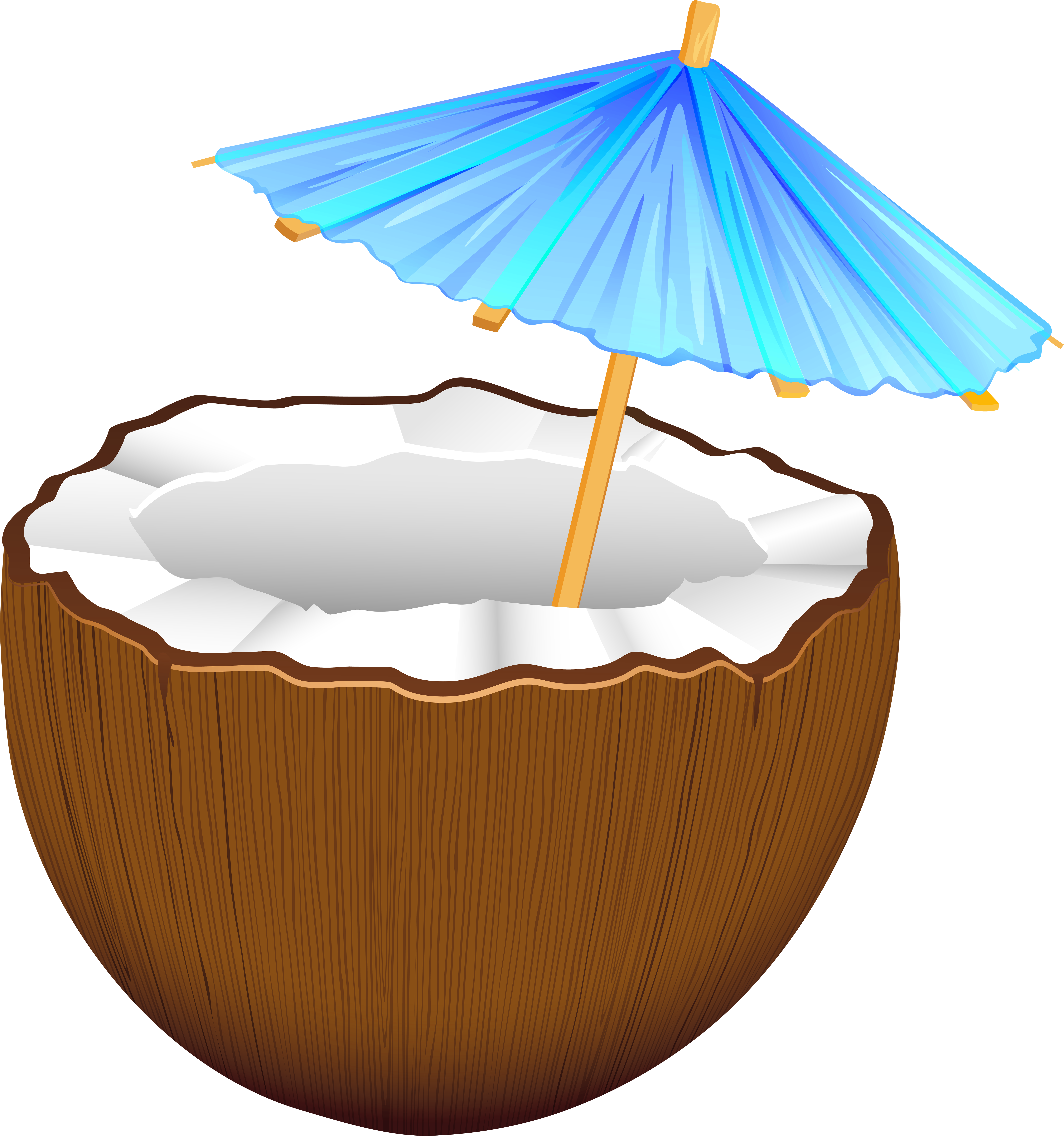 Coconut Cocktail Png Clip Art - Coconut Clipart Png (468x500), Png Download