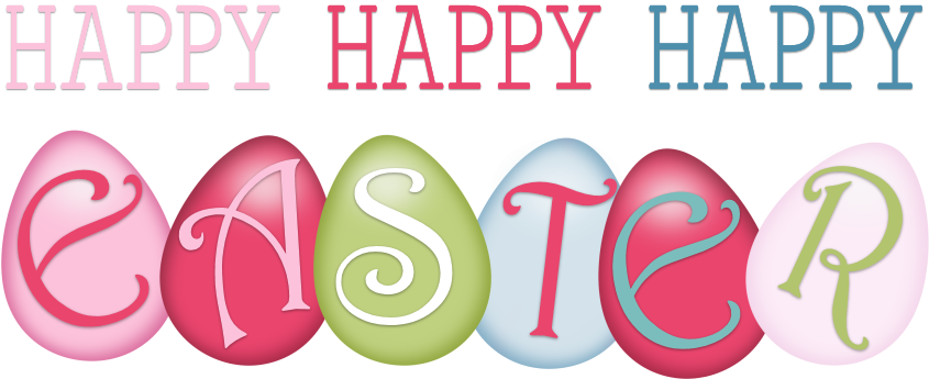 Word Clipart Happy Easter - Happy Easter Words Png (901x421), Png Download