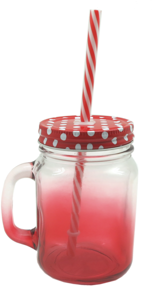 Zb Mason Jar In Red Gradient - Mason Jar (600x600), Png Download