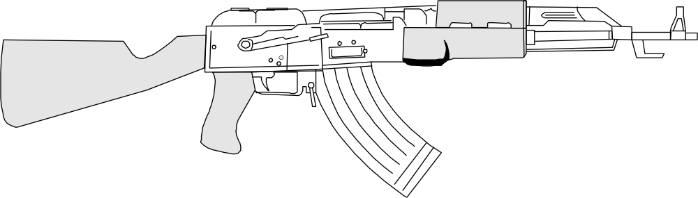 Download Onlinelabels Clip Art White Ak 47 Png Png Image With No Background Pngkey Com