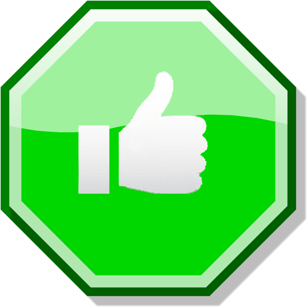 2000px-ok X Nuvola Green Alternate - Green Thumbs Up Sign (1024x1024), Png Download
