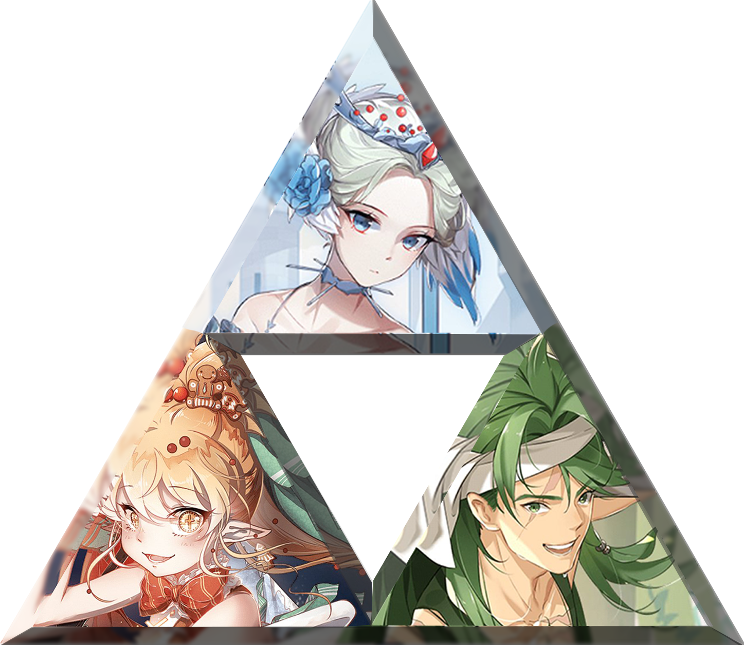 Chatur Triforce - Cartoon (1447x1255), Png Download