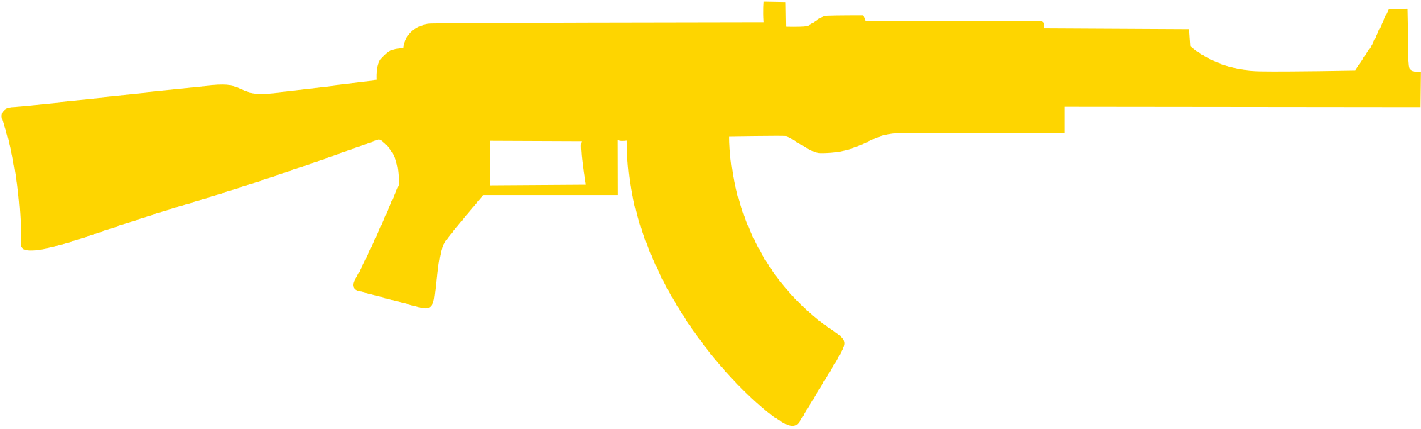 Open - Ak 47 Yellow Logo (2000x605), Png Download