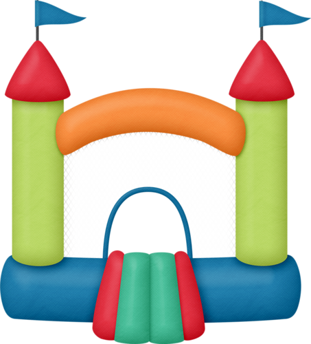 Bounce Cliparts - Bounce House Clipart Free (453x500), Png Download
