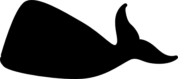Small - Silueta De Una Ballena (600x269), Png Download