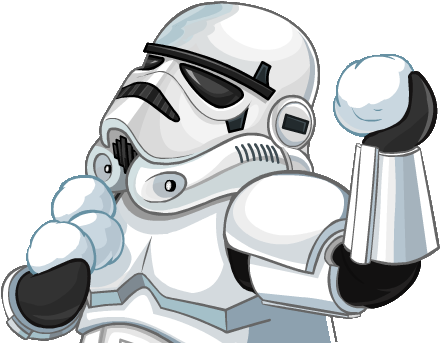 Stormtrooper Snow Ball Fight ‎ - Snow Fight Png (464x349), Png Download