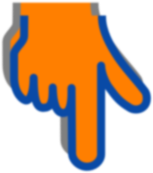 Pointing Finger- Orange Svg Clip Arts 516 X 595 Px (516x595), Png Download