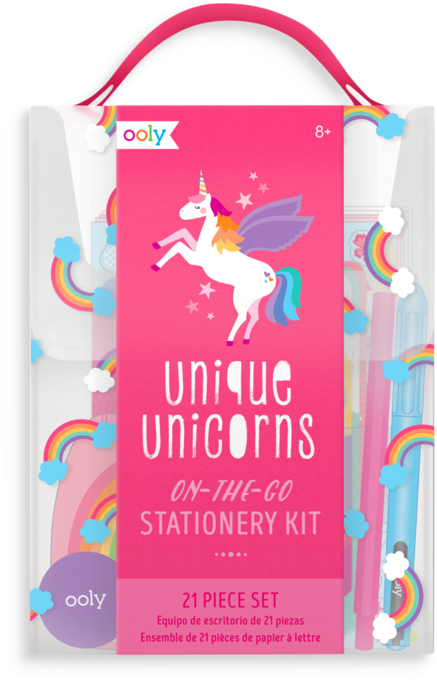 On The Go Stationery Kit - Ooly, Gift Set Unique Unicorns Stationery Kit (480x480), Png Download