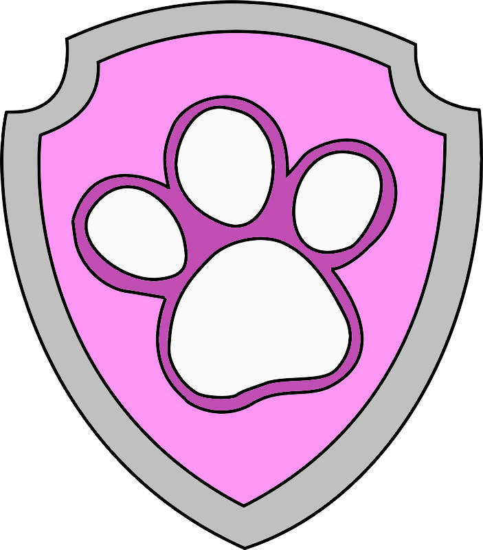 Download Paw Patrol Badge - Pink Paw Patrol Badge PNG Image with No