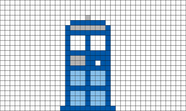 Phone Booth Pixel Art (740x441), Png Download
