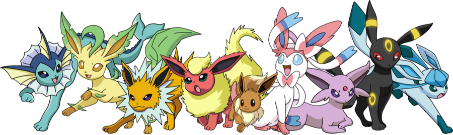 •eevee Islands• Accepting - Eevee Flareon Jolteon Vaporeon Espeon Umbreon Leafeon (900x270), Png Download