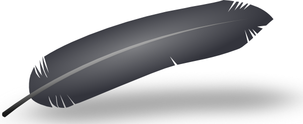 Black Feather Png Images (600x246), Png Download