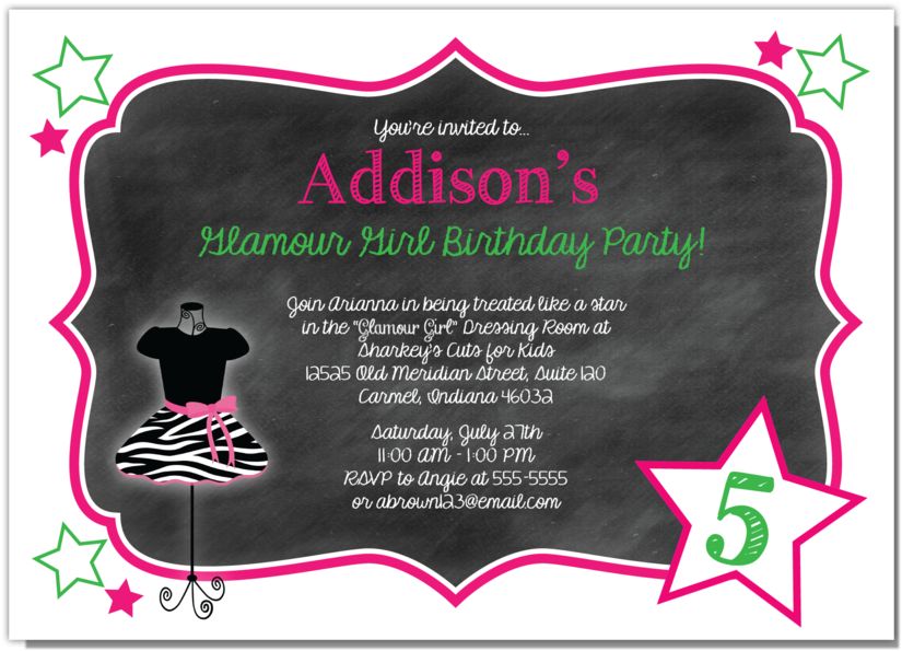 Glamour Girl Chalkboard (1000x714), Png Download