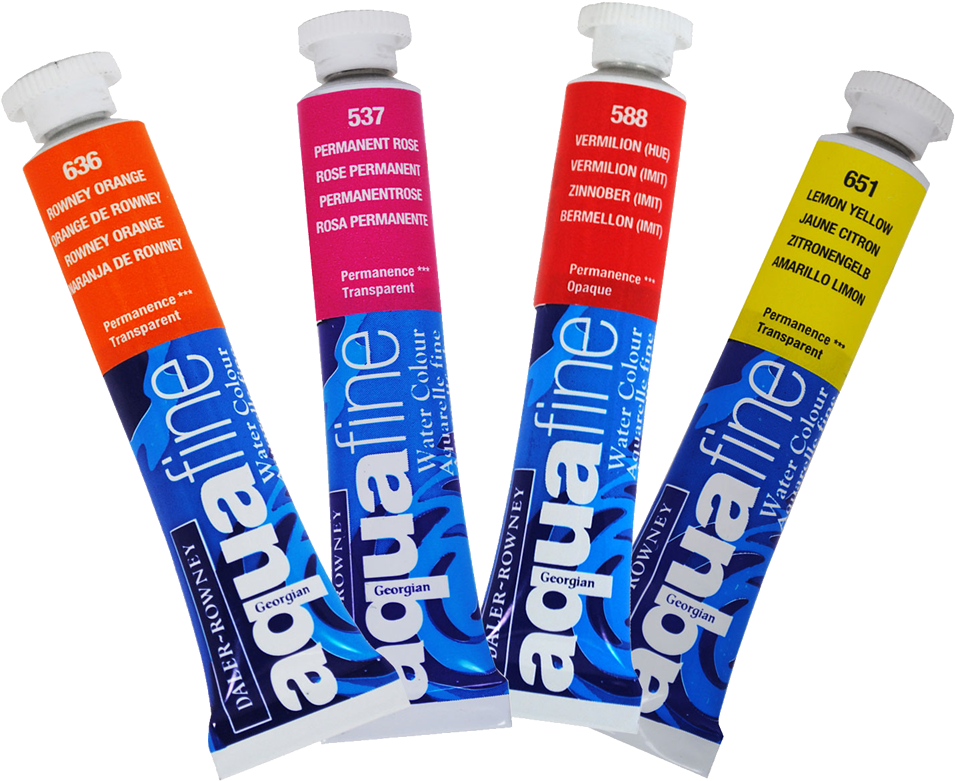 Daler Rowney Aquafine Watercolors - Daler Rowney Aquafine Artists Watercolour Paint 8ml (1000x890), Png Download