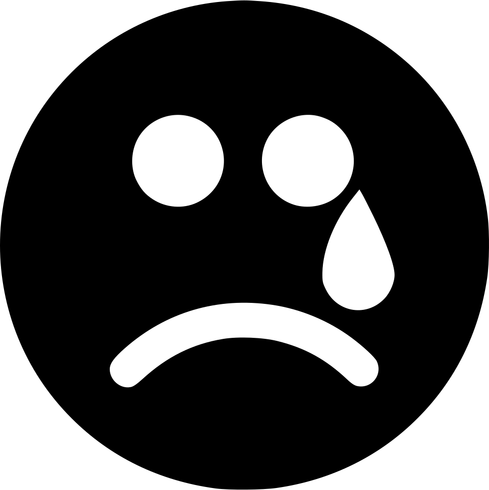 Cry Tear Sad Comments - Cart Icon Button (980x982), Png Download
