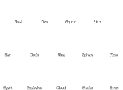 The Following Image Shows The 14 Built In Particle - Remainder (468x353), Png Download