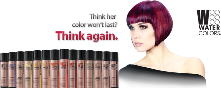 Get The Freshest Color All The Time - Water Colour Hair Dyes (900x310), Png Download
