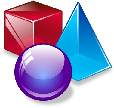 Shapes Icon - 3d Shapes Clipart Png (400x400), Png Download