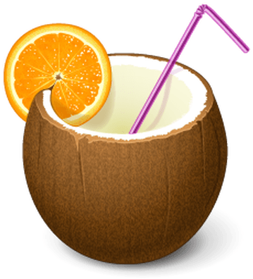 Beach Coconut - Cocktail Icon (400x400), Png Download