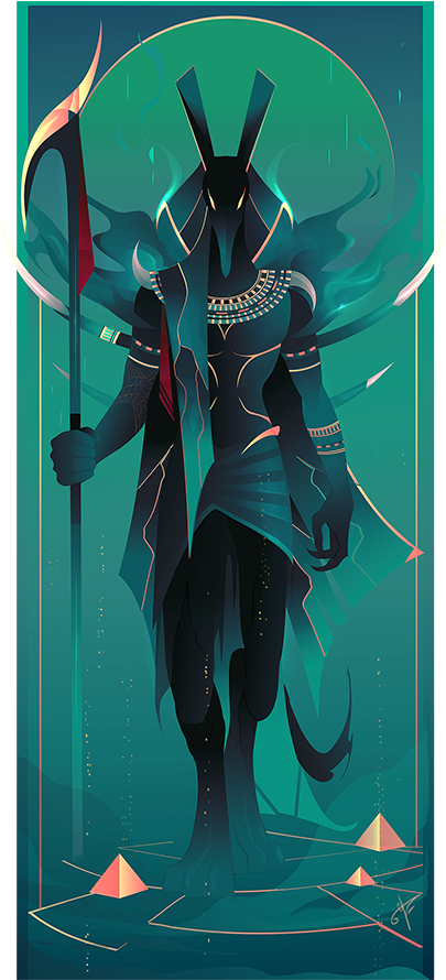 Seth By Yliade - Ancient Egyptian Deities (450x889), Png Download