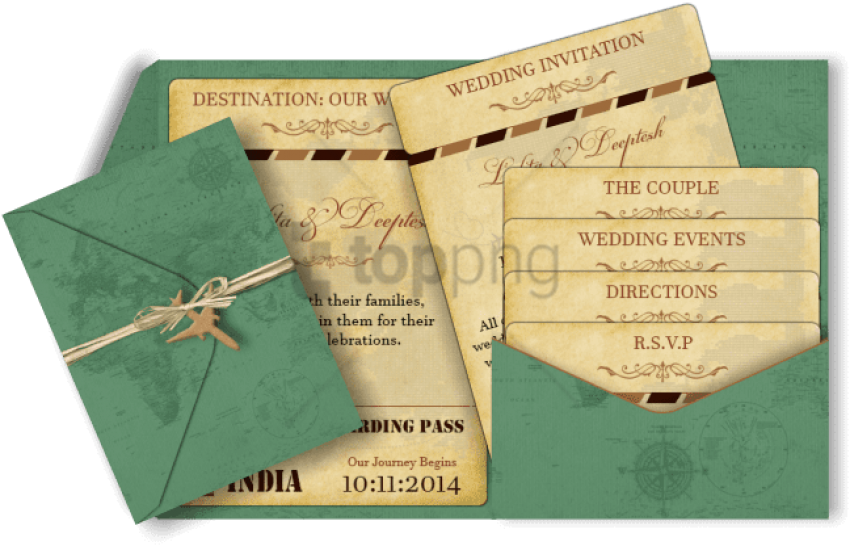 Pocket Style Email Indian Wedding Invitation Card Design - Wedding Invitation (670x447), Png Download