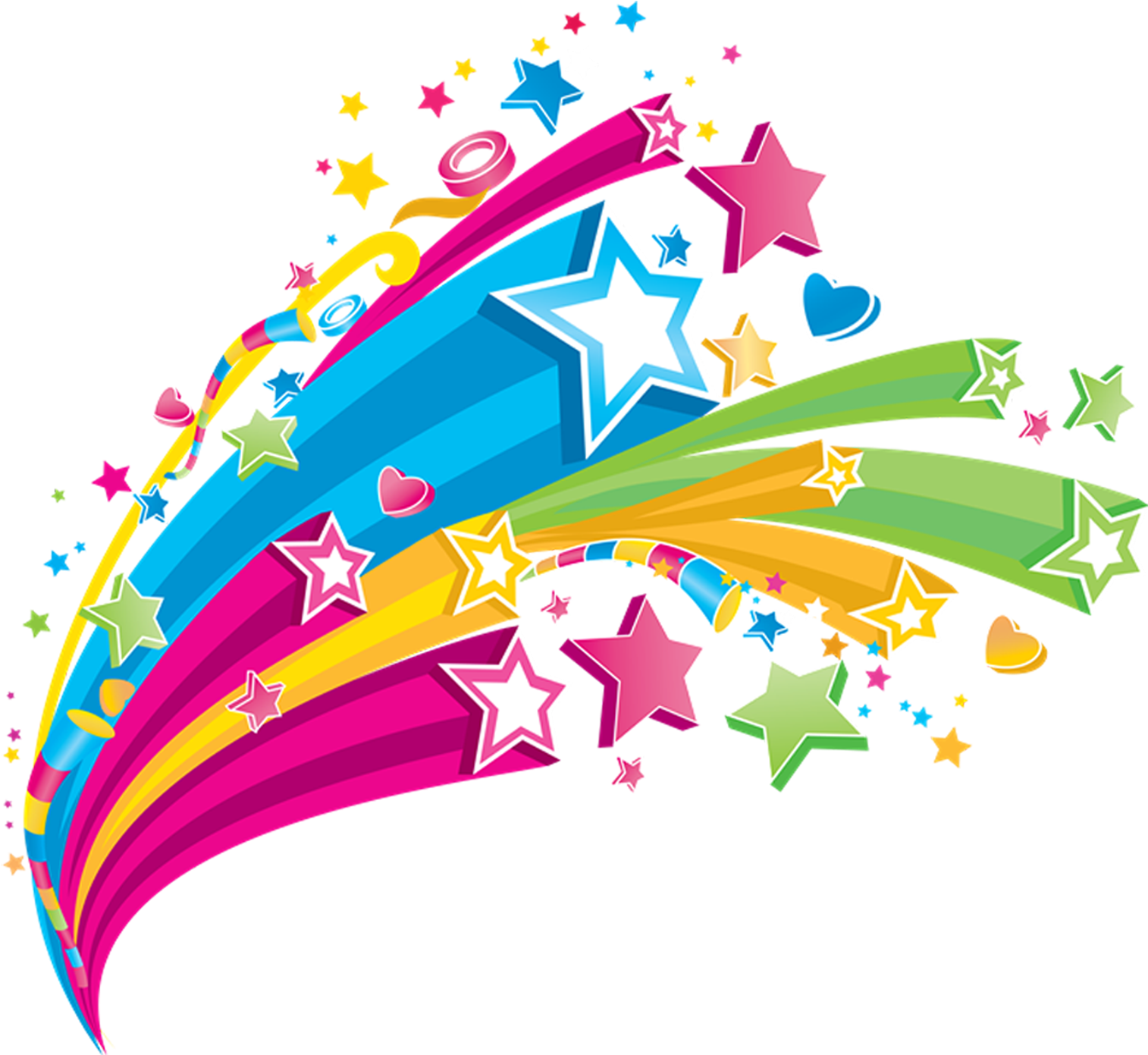 Download Estrellas 3d Png Banner Colorful Stars Png Image With No Background Pngkey Com