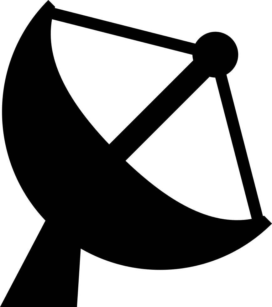 Png File - Satellite Dish Silhouette (868x980), Png Download
