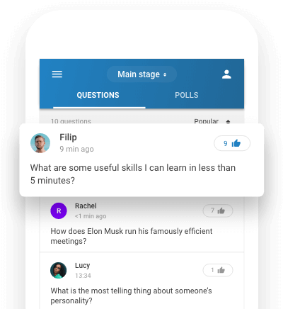Like Questions Which You Want To Be Hear Being Answered - Slido Q&a (449x462), Png Download