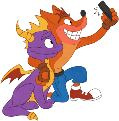 Crash Takin A Selfie W/ His Best Bud - Crash Bandicoot (500x500), Png Download