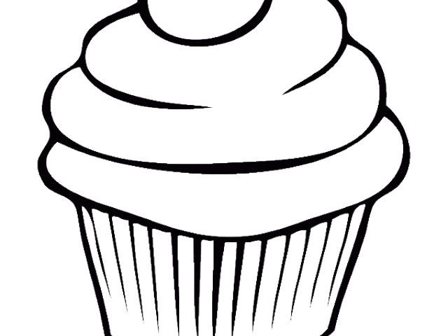 Drawn Free On Dumielauxepices Net Muffin - Hello Kitty Cupcake Coloring Pages (640x480), Png Download