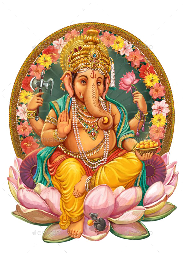 Lord Ganesha Free Png Image - Ganesh Png High Resolution (590x826), Png Download