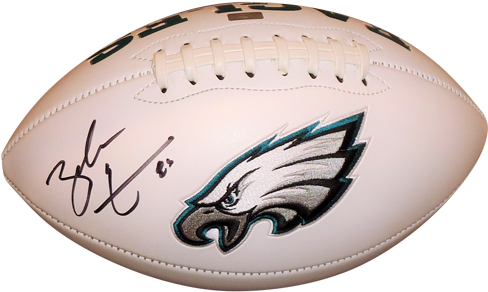 Zach Ertz Autographed Philadelphia Eagles Logo Football - Philadelphia Eagles City Of Champions Mural (500x500), Png Download